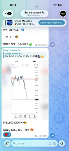 Gold sell 80+ pips posted in the Smart Money FX channel